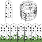 15 Pack Tall Decorative Garden Fence - 38in H x 16ft L Rustproof Metal Wire Border for Dogs