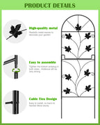 15 Pack Tall Decorative Garden Fence - 38in H x 16ft L Rustproof Metal Wire Border for Dogs