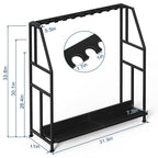 Floor Standing Gun Rack - Heavy Duty Wooden Rifle and Shotgun Display Stand (Holds 10 Long Guns)
