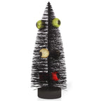 Mini Black Halloween Tree with Glitter Eyeballs, Spooky Tabletop Decoration for Halloween