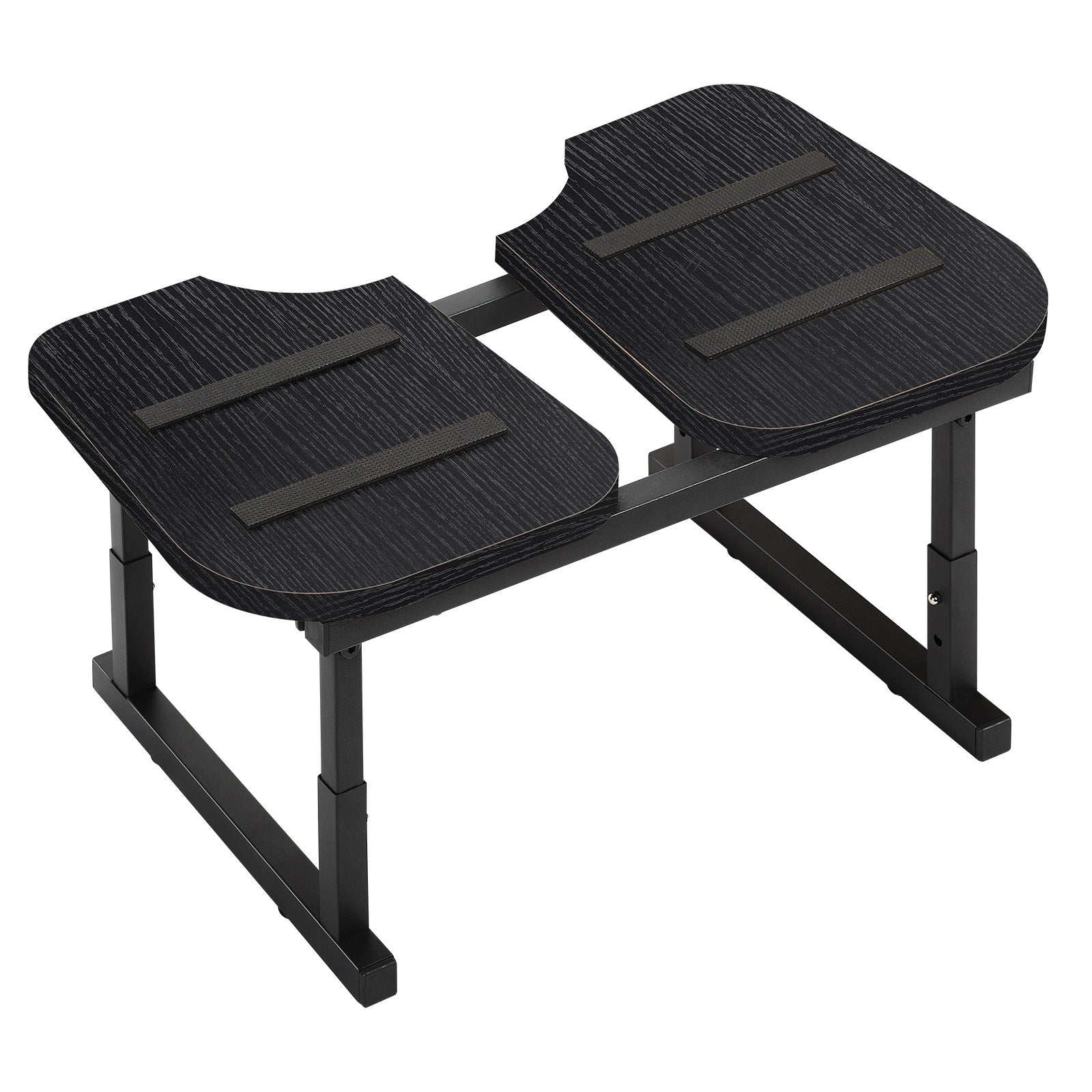 Wooden Toilet Stool for Adults, Foldable Squatting Potty Stool for Bathroom, Poop Step Stool with Non-Slip Strip, Helps Natural Poop Position & Toilet Assistance, Natural Color, Black