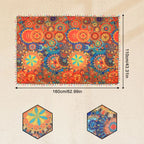 Boho Style Tablecloths for Tablecloths, Sofa Covers, and Floor Mats, Suitable for Kitchen and Dining Room Use in Day-to-day Themed Party Decorations, Festivals and Special Events