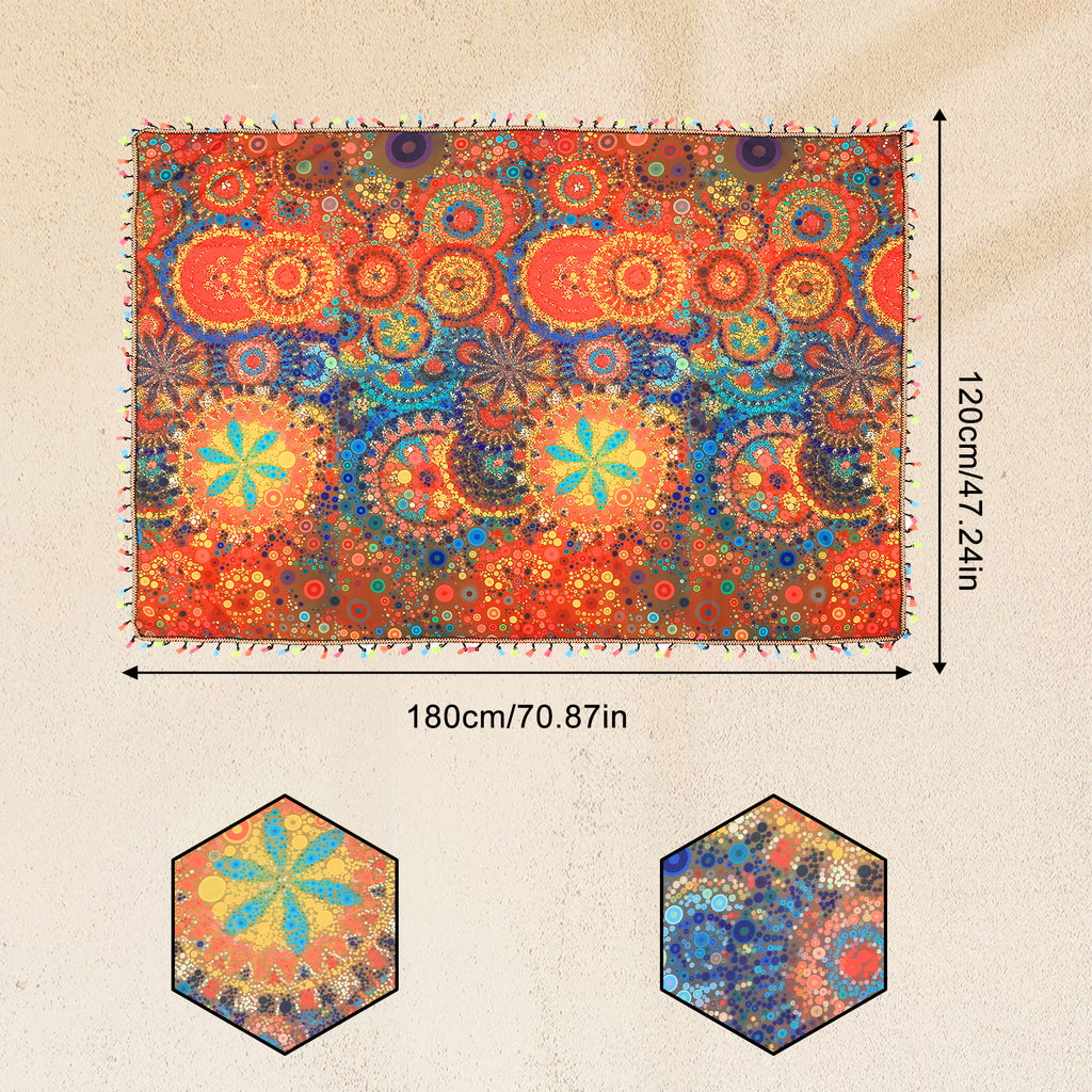 Boho Style Tablecloths for Tablecloths, Sofa Covers, and Floor Mats, Suitable for Kitchen and Dining Room Use in Day-to-day Themed Party Decorations, Festivals and Special Events
