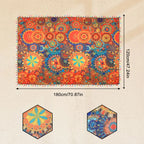 Boho Style Tablecloths for Tablecloths, Sofa Covers, and Floor Mats, Suitable for Kitchen and Dining Room Use in Day-to-day Themed Party Decorations, Festivals and Special Events