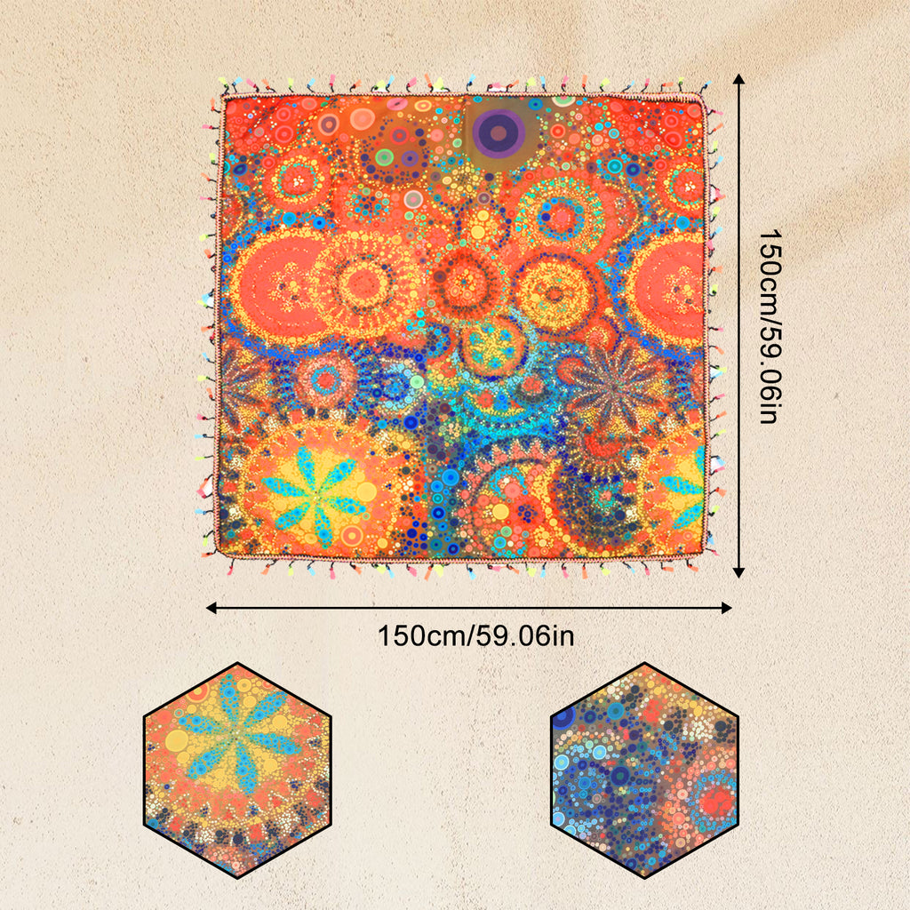 Boho Style Tablecloths for Tablecloths, Sofa Covers, and Floor Mats, Suitable for Kitchen and Dining Room Use in Day-to-day Themed Party Decorations, Festivals and Special Events
