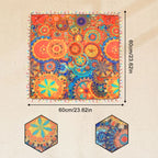 Boho Style Tablecloths for Tablecloths, Sofa Covers, and Floor Mats, Suitable for Kitchen and Dining Room Use in Day-to-day Themed Party Decorations, Festivals and Special Events