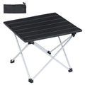 Portable Folding Camping Table - Lightweight Aluminum Side Table with Carry Bag