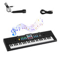 61-Key Portable Electronic Keyboard Piano for Beginners, Multi-Function Digital Music Keyboard with Microphone, Teaching Modes & Demo Songs