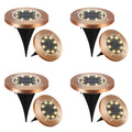 8 Pack Solar In-Ground Lights, 8 LED Outdoor Solar Disc Lights, IP65 Waterproof Landscape Lighting for Yard, Pathway, Patio, Walkway, Warm White