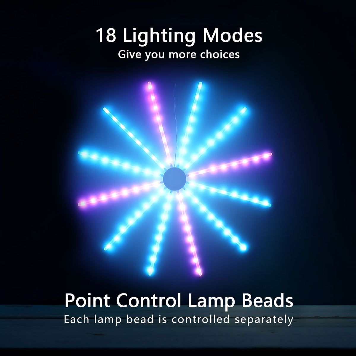 Solar Firework Lights Outdoor RGB Color Led Light for Garden Yard Holiday Decor