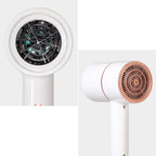 Negative Ion Hair Dryer White Hammer Style Fast Drying Blow Dryer Portable Household Travel Hair Blower with Nozzle