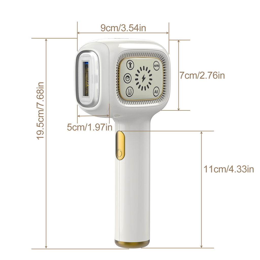 IPL At-Home Hair Removal Device for Men & Women, 3 Modes 5 Adjustable Energy Levels Painless Handheld Hair Remover, Whole Body Epilator for Face, Upper Lip, Underarms, Bikini Line, Arms, Legs, Back