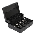 SecureVault Pro Double-Layer Cash Box | Large Portable Money Safe with Key Lock & Coin Tray