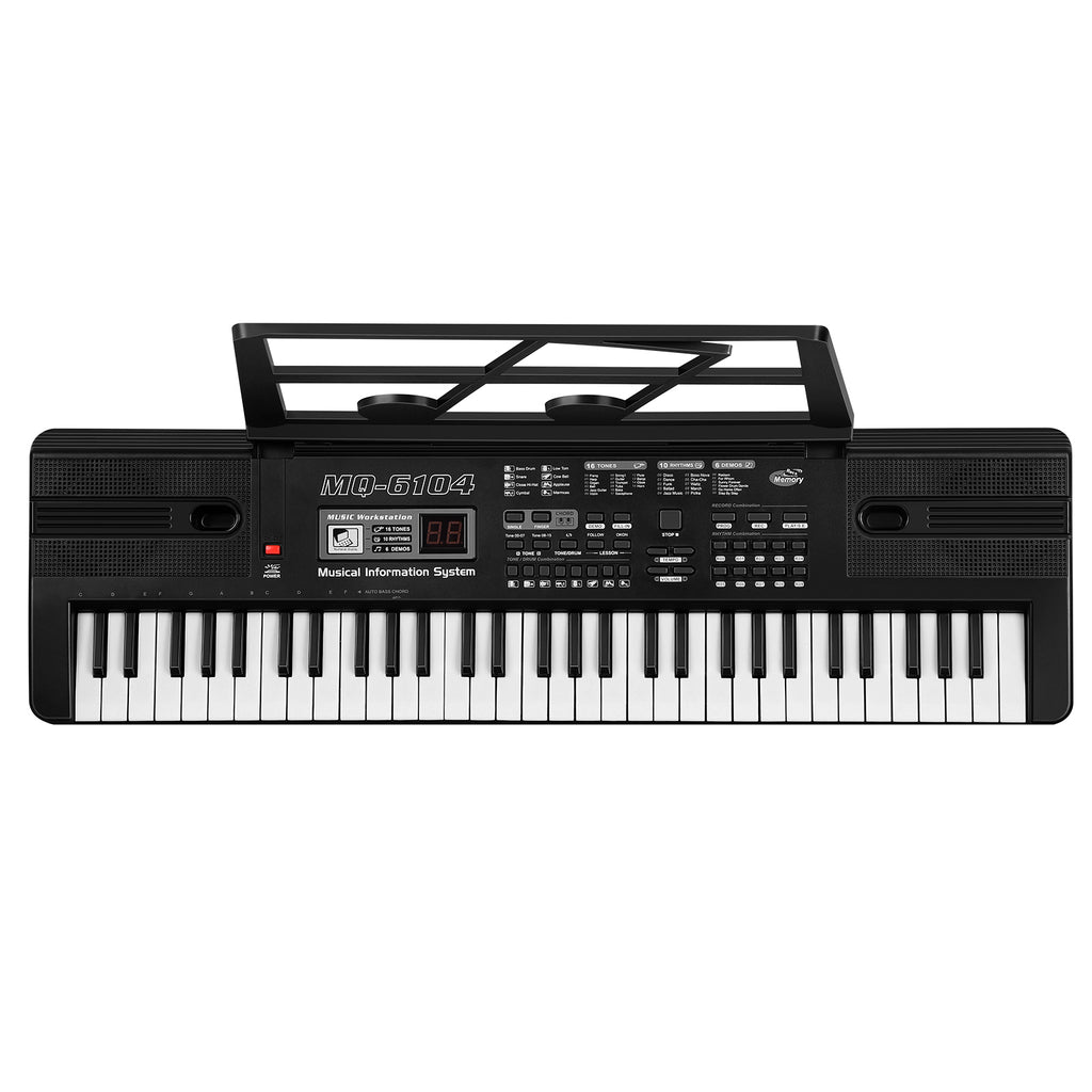Piano Keyboard for Beginners, 61 Keys Portable Electronic Digital Piano with Microphone & LCD Screen, Learning Educational Music Keyboard Piano Gifts