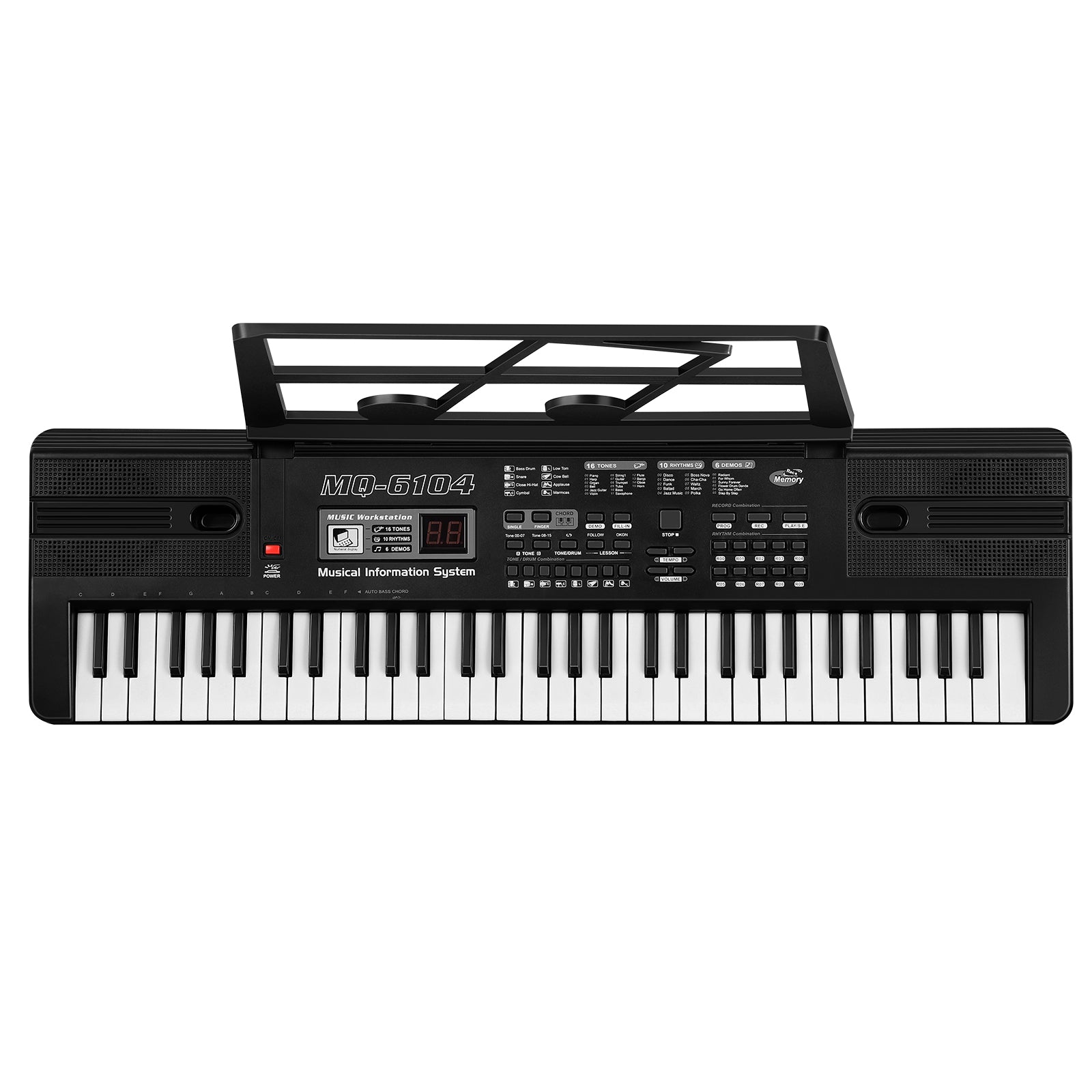 Piano Keyboard for Beginners, 61 Keys Portable Electronic Digital Piano with Microphone & LCD Screen, Learning Educational Music Keyboard Piano Gifts