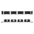 Heavy Duty Wall Mount Mop & Broom Holder 2 Pack, Aluminum Garage Tool Storage Rack with Adjustable Clips and Hanging Hooks, Multi-Purpose Wall Organizer for Cleaning Supplies, Garden Tools, Umbrellas