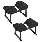 Wooden Toilet Stool for Adults, Foldable Squatting Potty Stool for Bathroom, Poop Step Stool with Non-Slip Strip, Helps Natural Poop Position & Toilet Assistance, Natural Color, Black
