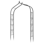 7FT Metal Garden Arch with Ground Stakes - Pointed Gothic Trellis - Durable Backdrop Stand for Party & Wedding Decor