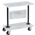Rolling Narrow End Table for Livingroom Sofa Side Table with Wheel Wood Small Nightstand Table for Bedroom Living Room Sofa Office