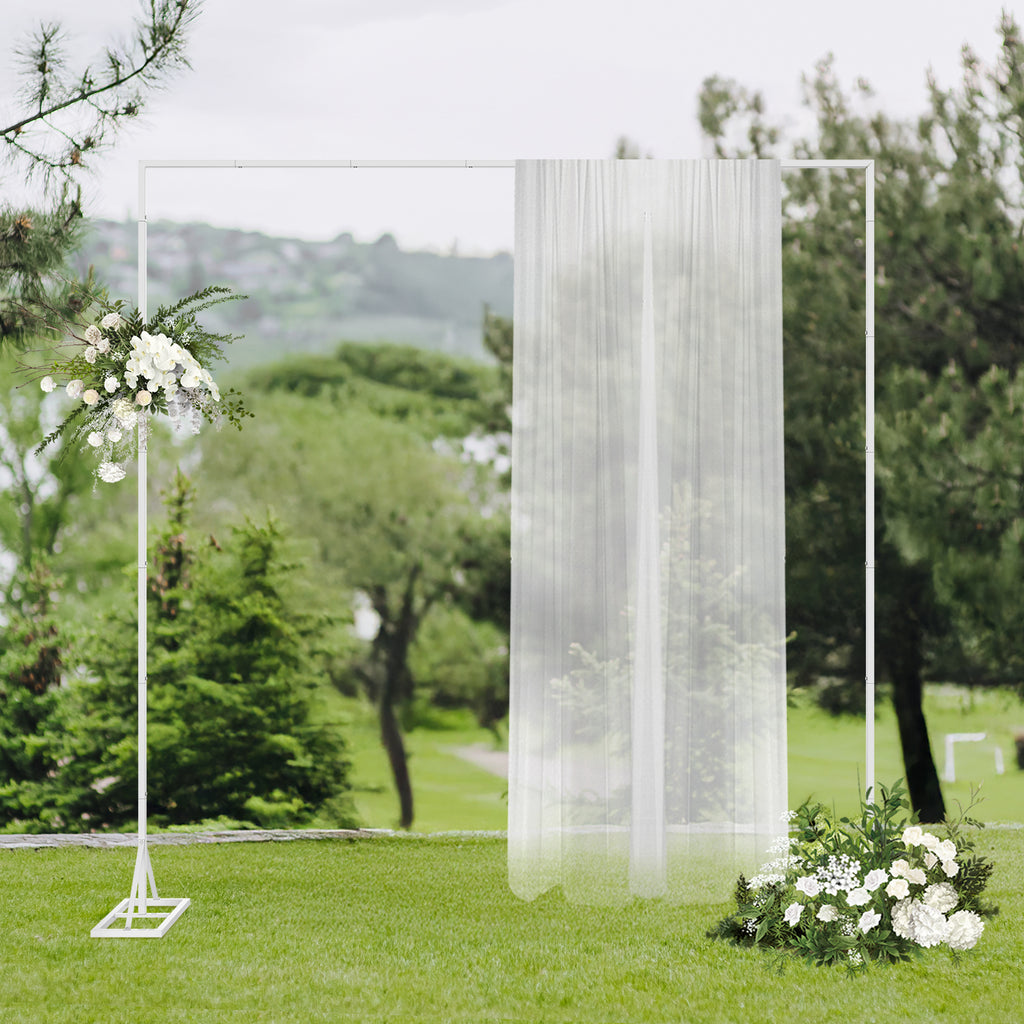 Grande Event 8.2ft Adjustable Backdrop Stand | Heavy-Duty Square Arch for Photo Booths & Weddings