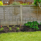 32-Pack Decorative Garden Fence 24in High - 22ft Total Length Rustproof Metal Landscape Border
