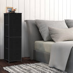 51" Tall 4-Drawer Fabric Dresser Tower - Vertical Closet Organizer for Bedroom & Entryway, Slim Storage Chest with Wooden Top & Metal Frame, Black