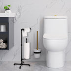 Industrial Freestanding Metal Piping Bathroom Tissue Dispenser and Reserve Storage Rack Stand