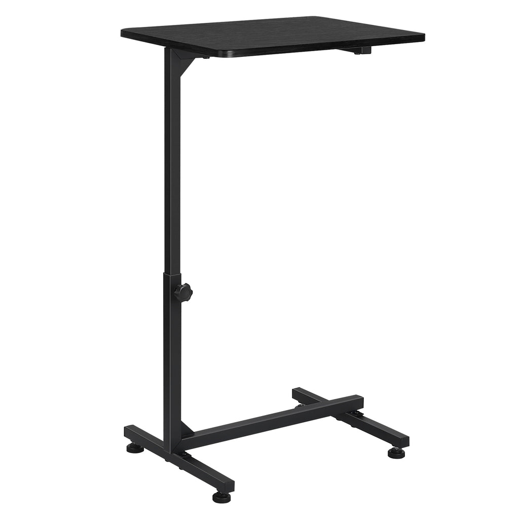 Adjustable Height C-Shaped Side Table with Mobile Base