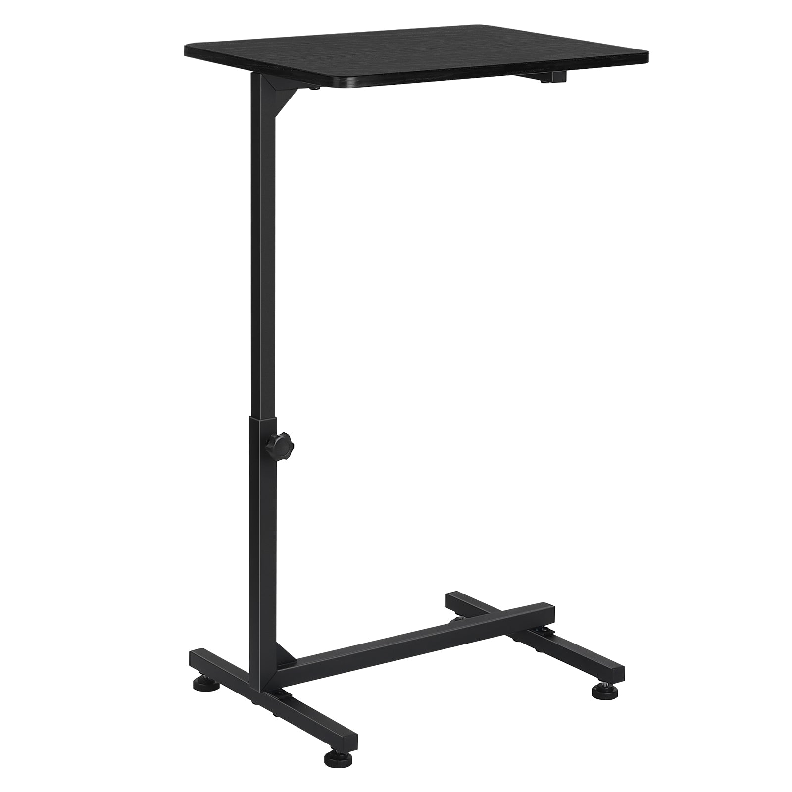 Adjustable Height C-Shaped Side Table with Mobile Base