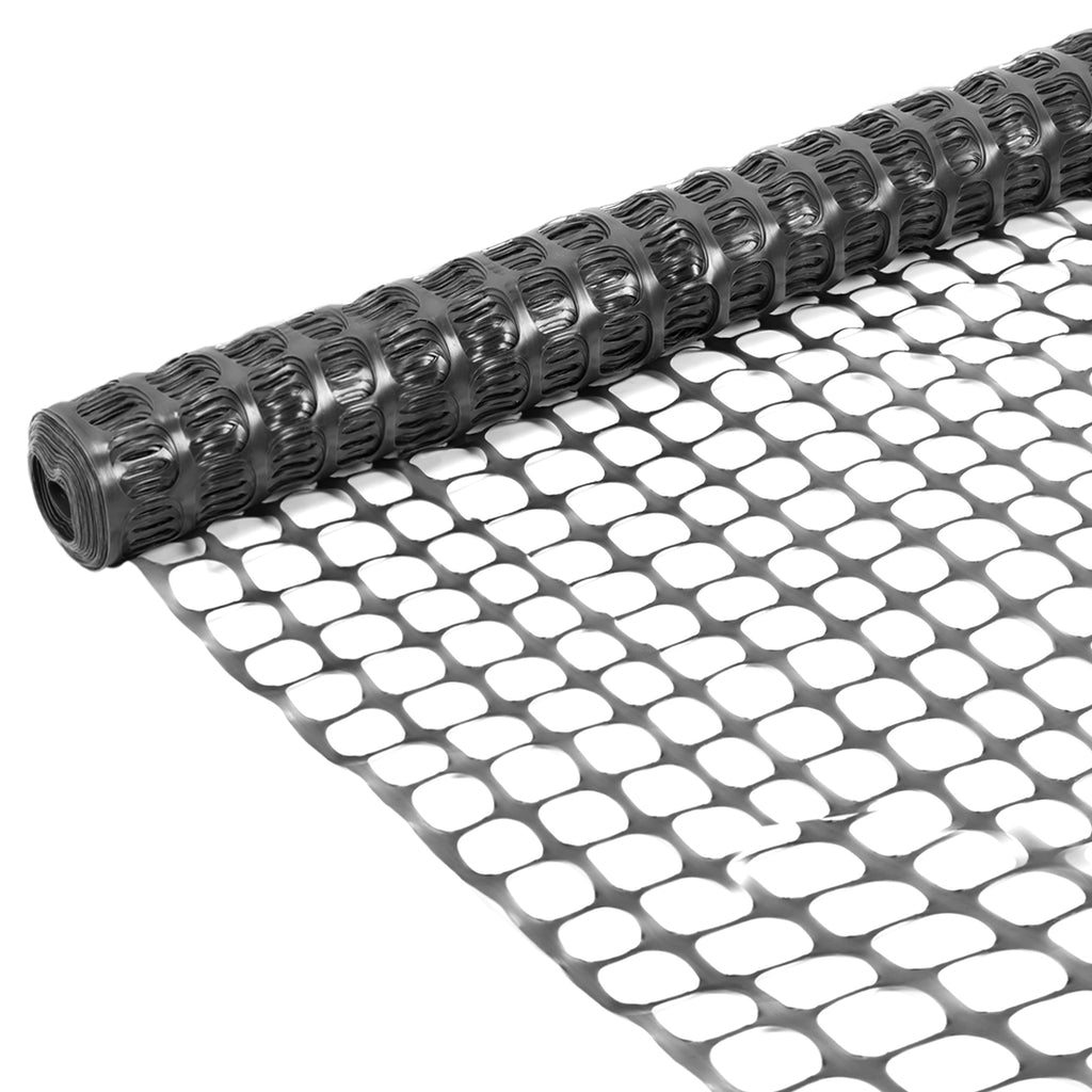 4' x 100' Plastic Mesh Safety Fence - High-Visibility Construction Barrier Netting - Includes 100 Zip Ties for Garden & Poultry