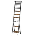 Floor-Standing Jewelry Organizer Mirror with Storage Shelves