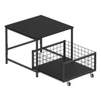 Mini Fridge Stand Organizer] Mini Fridge Stand With Storage - Mobile Refrigerator Cart With Drawers Basket - For Home, Office And Dorm