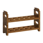 2-Tier Wooden Egg Holder for Countertop - Stackable Fresh Egg Storage Rack - Rustic Farmhouse Kitchen Organizer for up to 24 Eggs