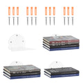 4 Pack Foldable Hidden Floating Wall Bookshelf, White Invisible Wall?Mounted Shelf