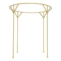 Elegant Round Wedding Arch Backdrop Stand (230cm H x 150cm W) - Luxury Champagne Gold Metal Ceremony Arch