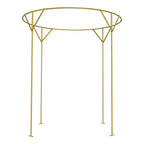 Elegant Round Wedding Arch Backdrop Stand (230cm H x 150cm W) - Luxury Champagne Gold Metal Ceremony Arch