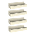 4-Pack Magnetic Refrigerator Spice Racks, White Metal Magnetic Shelves for Fridge & Kitchen