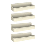 4-Pack Magnetic Refrigerator Spice Racks, White Metal Magnetic Shelves for Fridge & Kitchen