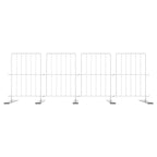 Short Puppy Gate - 4 Pack Dog Gate, Metal Free Standing Pet Gates for Indoor/Outdoor, Step Over Pet Fence for Small Dogs