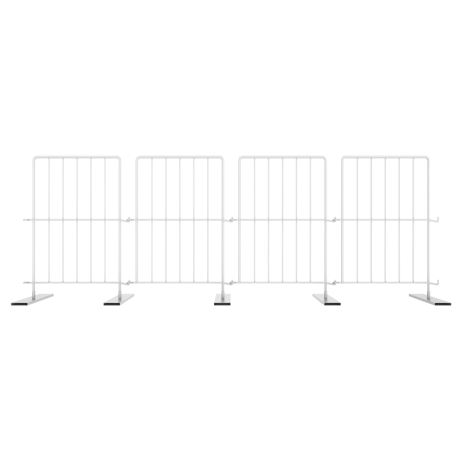 Short Puppy Gate - 4 Pack Dog Gate, Metal Free Standing Pet Gates for Indoor/Outdoor, Step Over Pet Fence for Small Dogs