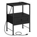 Nightstand with Built-in Charging Station & USB Ports