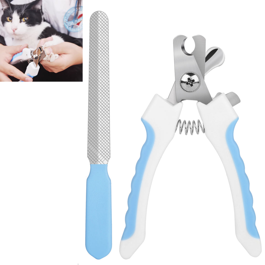Stainless Steel Pet Grooming Clippers with Safety Guard for Cat and Dog Claw Maintenance
