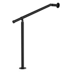 1PC Hand Rails for Outdoor Steps, Wall Floor Mounted Wrought Iron Handrails Deck Rail Kit Exterior Hand Railings for Seniors Indoor Stairs Porch Railing