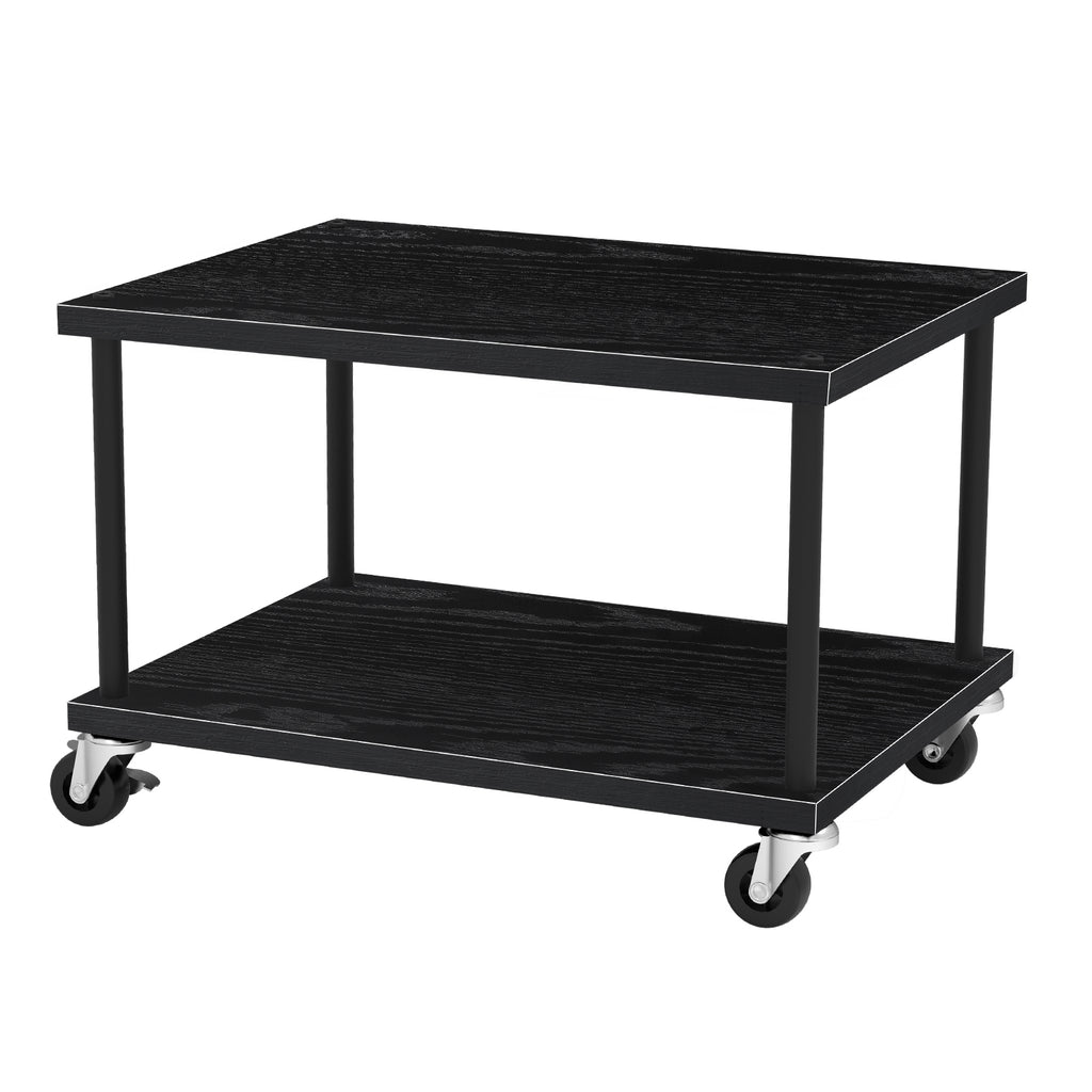 2-Tier Mobile Printer Stand with Lockable Casters