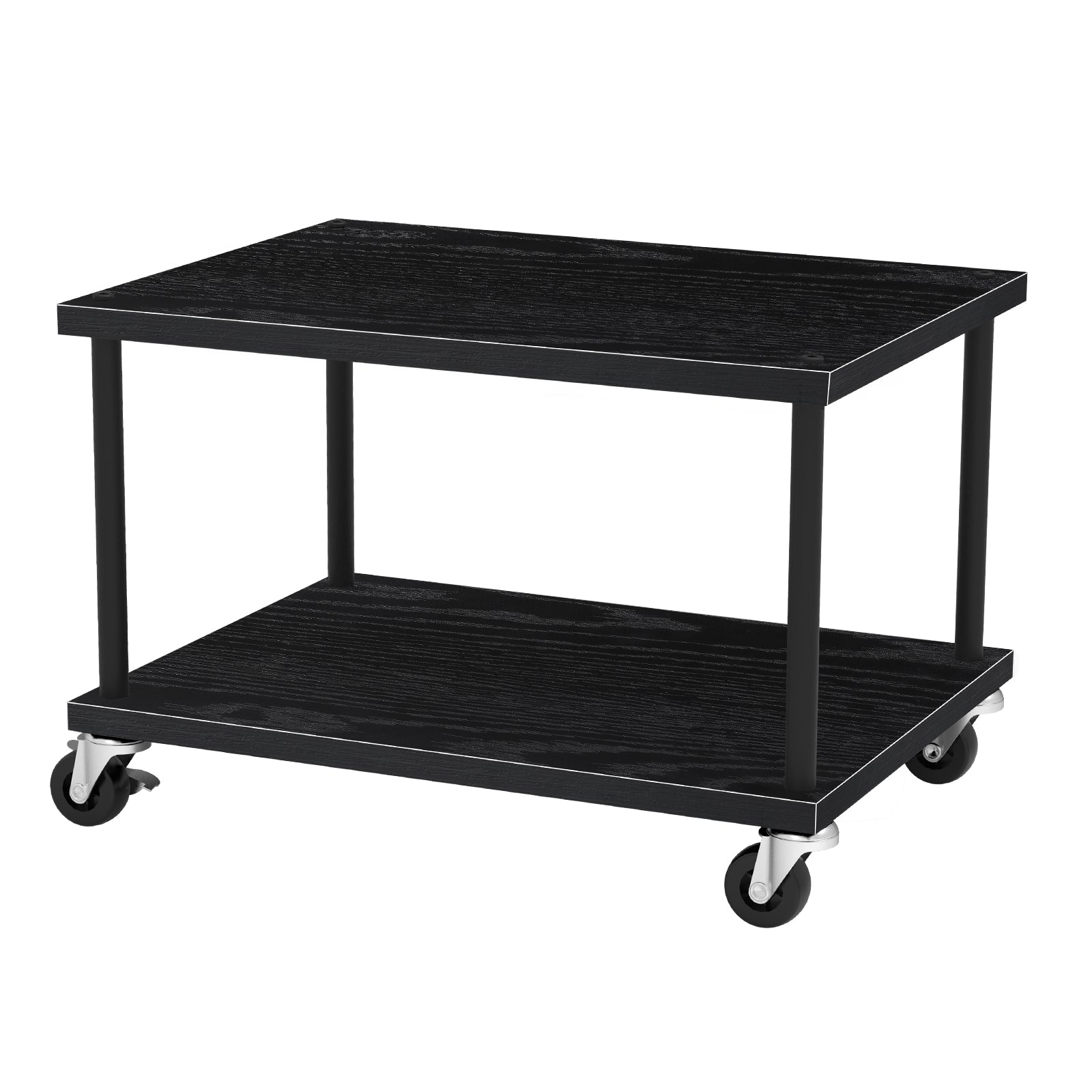 2-Tier Mobile Printer Stand with Lockable Casters