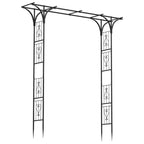 7FT Heavy Duty Garden Arch Trellis - Metal Arbor for Climbing Plants - Outdoor Archway for Wedding Ceremony & Party Decor