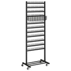 2-Sided Hair Braiding Rack with Wheels & 286 Pegs