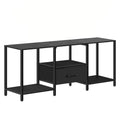 46inch TV Stand with Fabric Drawer, 3-Tier Media Console with Adjustable Feet for 55inch TV