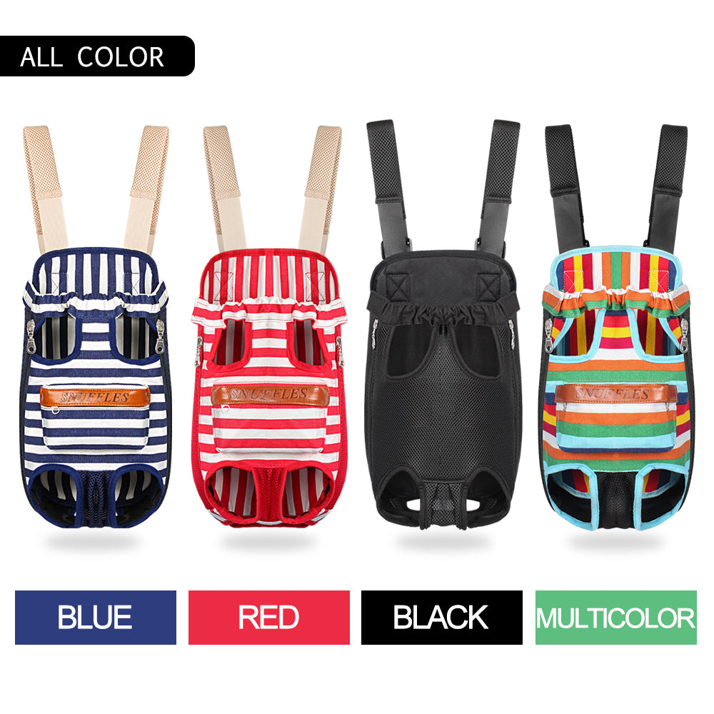 Pet Carrier Backpack, Hands-Free Adjustable Dog Front Carrier Legs Out & Easy-Fit Dog Backpack Carrier for Hiking Camping Traveling Cycling for Small Dogs and Cats, Rabbits