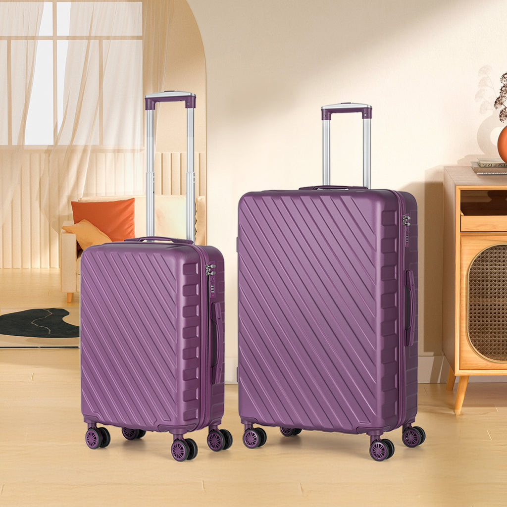 Luggage 5 Piece Set ABS Carry On Hardside Suitcase Travel Bag TSA Spinner Wheels